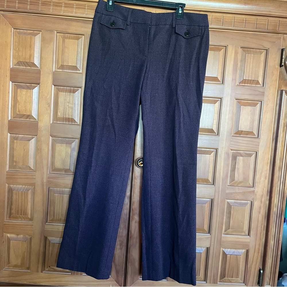 NWOT LOFT Purple Marisa Trousers Classic Straight-Leg Design Size 8 - Picture 3 of 6